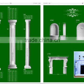 Big Size Interior And Outside Decorative Gypsum Plaster Concrete Cement GRC Roman Pillars Column photo-2
