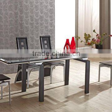 8 Seater Tempered Glass Retractable Dining Table