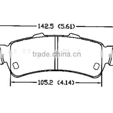 D792 18026447 for CADILLAC CHEVROLET GMC truck brake pad of rear