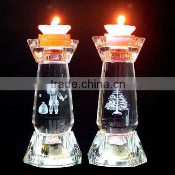 crystal candle holder for bless and decoration in chinese tradition