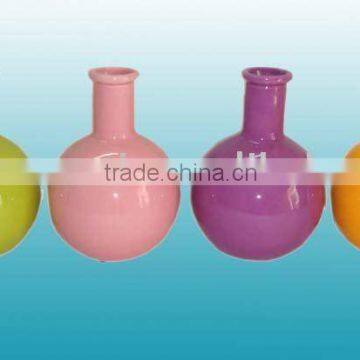 Wholesale Factory Manufacture Decorative Ceramic Flower Vase Cheap with Color glazed