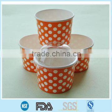 Paper Material and single Wall Style custom frozen yogurt cups