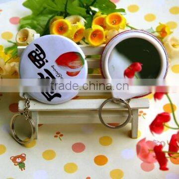 *round mirror with key chain