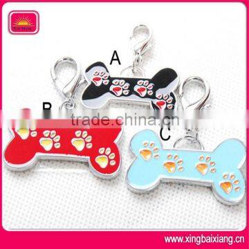 Shiny Bone Shaped Dog Pet Tag With Diamond