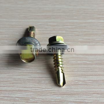 Best quality Hex flange self drilling screw with EPDM washer hot selling