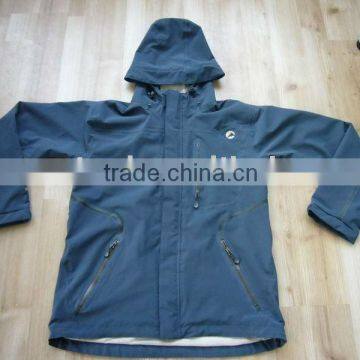 Men's Polyester Blue Colour 2 Layer Hoodie Jacket