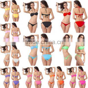 fashion sexy woman chest strapless Bra bikini swimsuit swimwear sets