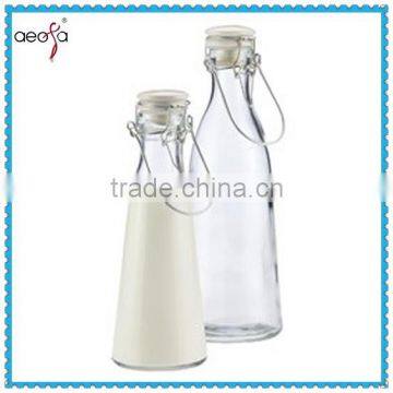 Glass bottles beautiful design glass milk bottles wholesale