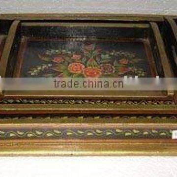 antique wooden tray