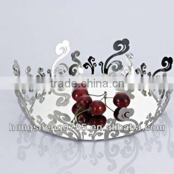 fashion design metal fruit tray for home ,hotel,restaurant decoration