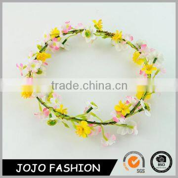 Wholesale cute high quality fashion plastic girls wreath headband kid hair accessory