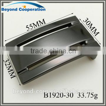 2016 new mould flap plaque buckle shiny gun metal nickel-free coating plain plate buckle