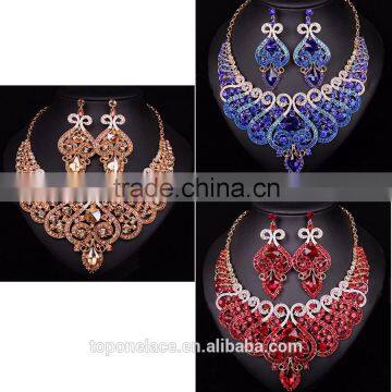 Fashion handwork Wedding jewelry set Nigeria Jewelry sets with diamonds African beads jewelry gold jewelry