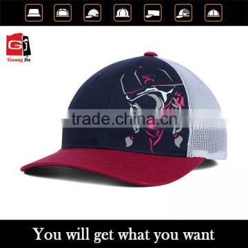 short brim custom 6 panel high quality trucker mesh hat wholesale