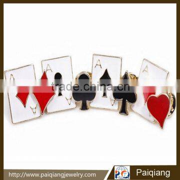 Personalized metal alloy jewelry poker collar tack pin