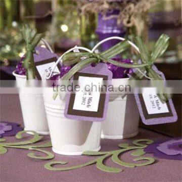 Colorful Mini Tin Buckets Pails With Personalized Tag