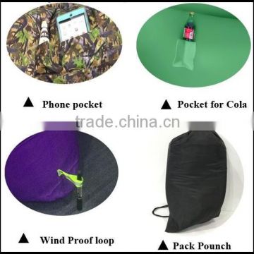 3 season pocket Inflatable Sleeping Bag with CE certificate/ inflatable lounger chair/bed