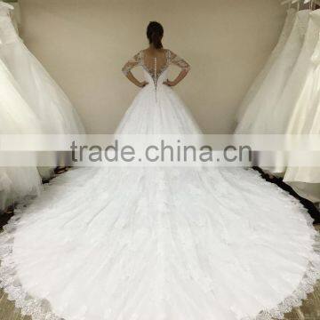 (MY20160406A) MARRY YOU Long Sleeve Cathedral Train Wedding Dress 2016 photo-2