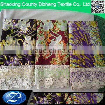 Hot sell African 6 yards colorful wax printed guipure lace fabric african for party wedding