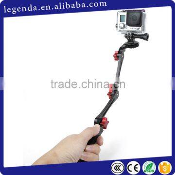 Aluminium Foldable Multi-function Pocket 3-Way (Arm/Handgrip/Stabilizer) Monopod for GoPro Hero 1 2 3 3+ 4 (Black-Red) Freepost