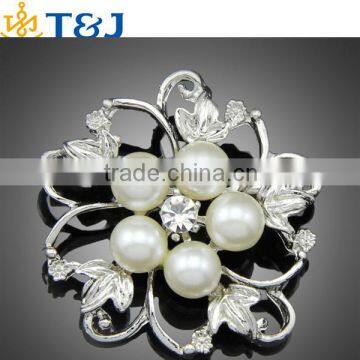 2015 hot! women fashion brooch rhinestone pearl kids flower brooch
