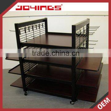 Free Standing Metal Display Stand Wire Mesh 4 Way Display Rack
