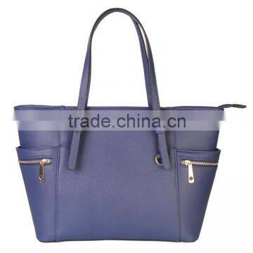 Faux Leather Large Branded Handbag Tote Bag With Zipped Charm photo-2
