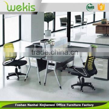 2016 hot Selling good quality modern design L-shape office workstation for 2 people