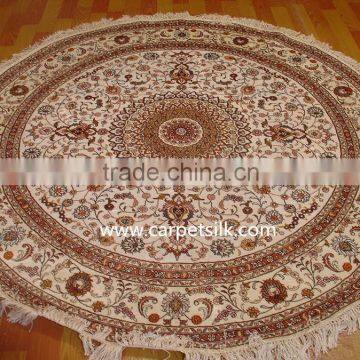 circular blanket handmade silk carpet/persian design turkish circular blanket