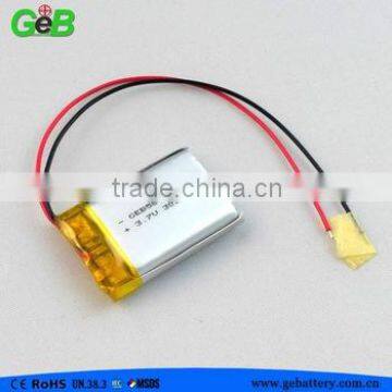 Attractive 2016 GEB 582030 300mah lithium battery