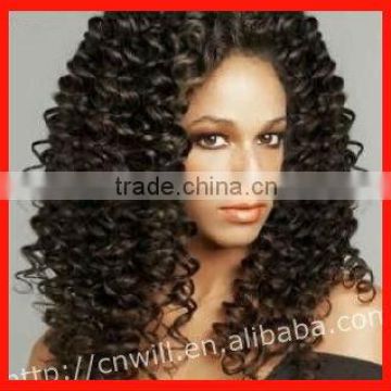 Full Lace Wigs Kinky Curl Indian Remy Hair Wigs Natural Black Hair Wigs