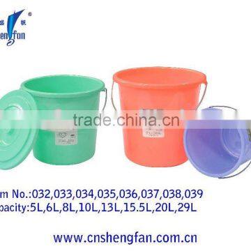 032-039 household plastic bucket with metal handle