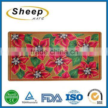 Wholesale flower catoon custom rubber mat