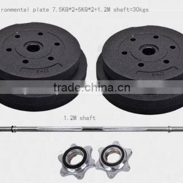 30kg barbell ,barbell plate, plastic plate, shaft,dumbbell