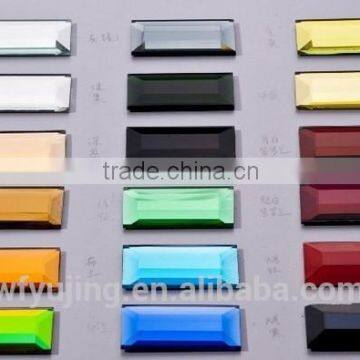 Decorative glass tile colored mirror