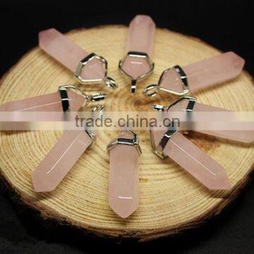 New Style Natural Jade Point Pendant With Crystal Big Stone Pendant Jewelry