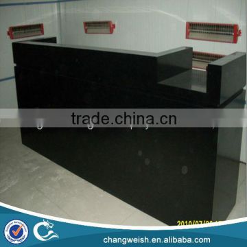 Customized black cash desk checkout counter for retail shop