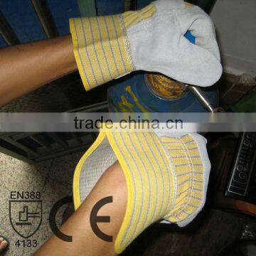 Cow Split Leather Half Lined Full Palm Labor Glove photo-4