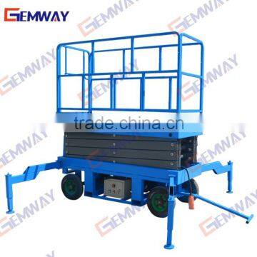 4m Outdoor mini scissor lift trolley platform