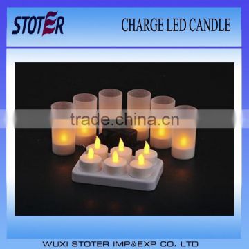 charge led tea light candle with cup