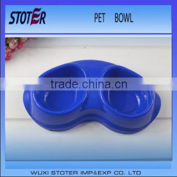 plastic pet double bowl , pet food bowl , pet feeders