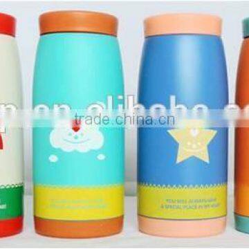 Cartoon double wall Water Bottle Children vacuum thermos flask