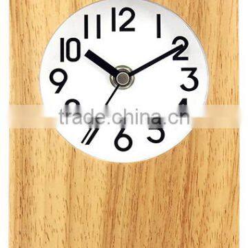 Real wood rectangle wooden table clock quartz table clock TC-29