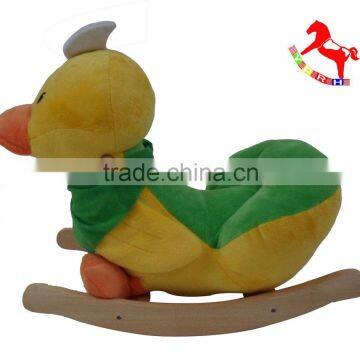 customized colorful duck baby rocker plush rocking animal horse