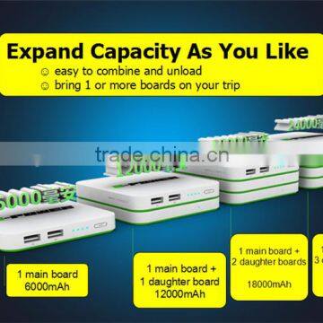 Portable solar charger mobile power bank for outdoor sports and emergency