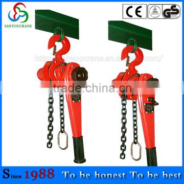 Hoist machinery chain block and lever