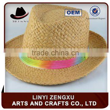 Fashion Design cheap straw fedora hat