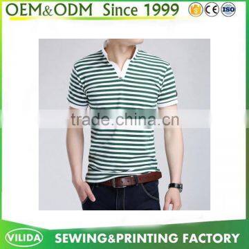 New design men polo shirt with contrast collar and cuffs custom white and blue color combination buttonless polo shirt