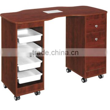 salon furniture brown wooden manicure desk M735