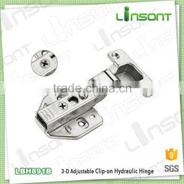 2016 hot sale 3-D adjustable hydraulic clip on iron hinge furniture hardware furniture hinges